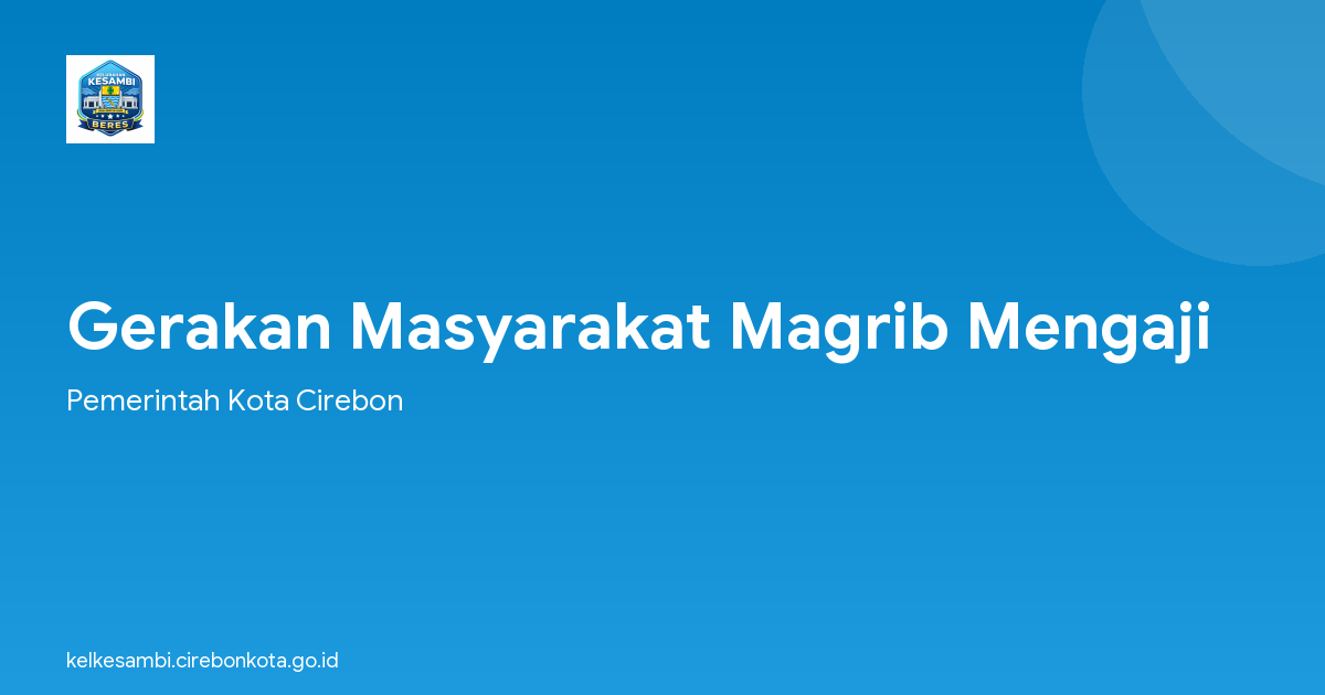 Gerakan Masyarakat Magrib Mengaji