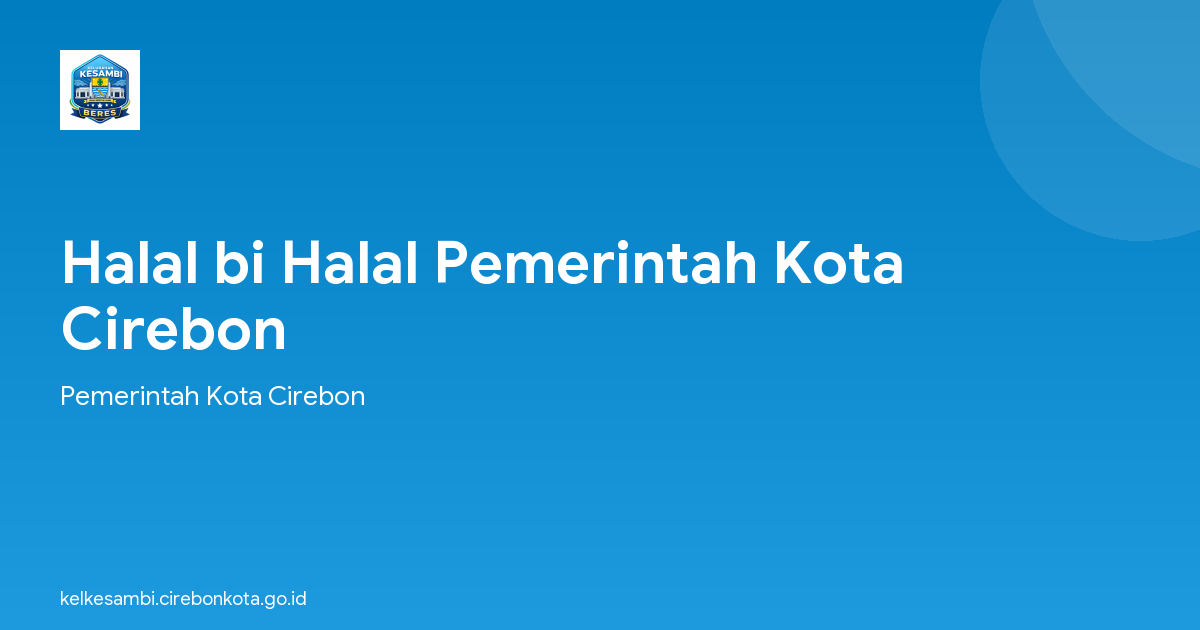 Halal bi Halal Pemerintah Kota Cirebon