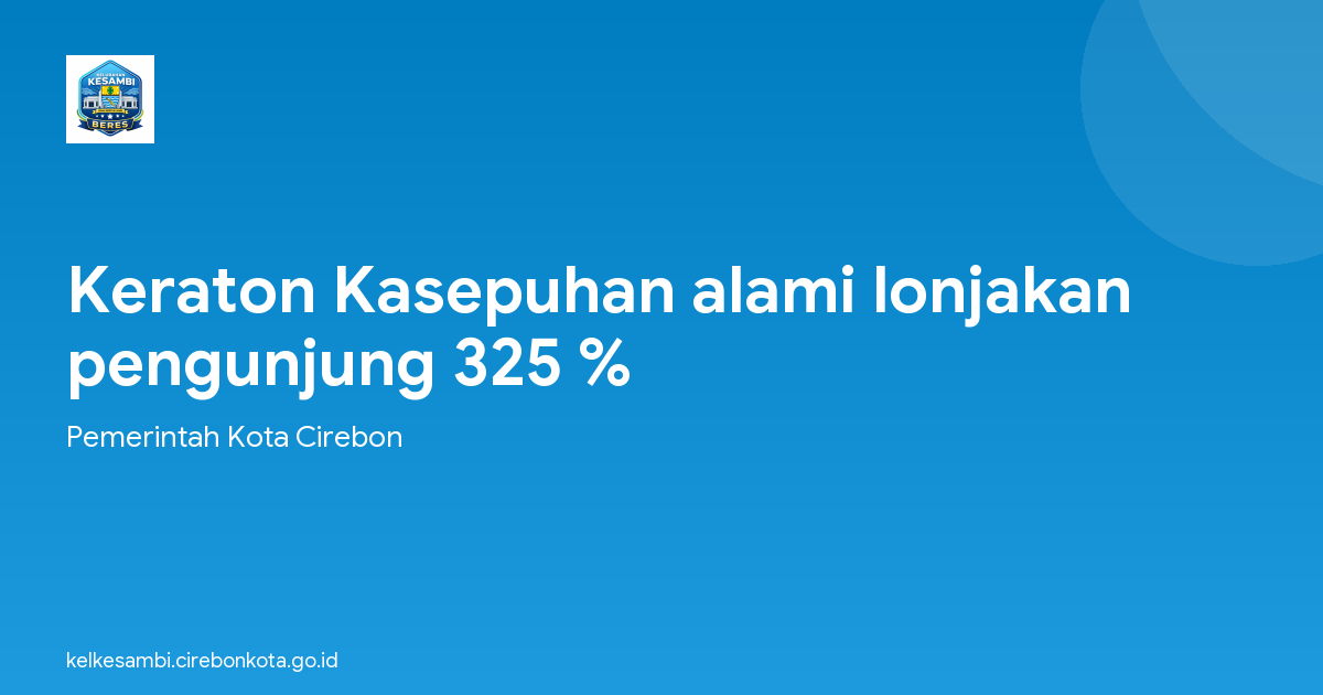 Keraton Kasepuhan alami lonjakan pengunjung 325 %