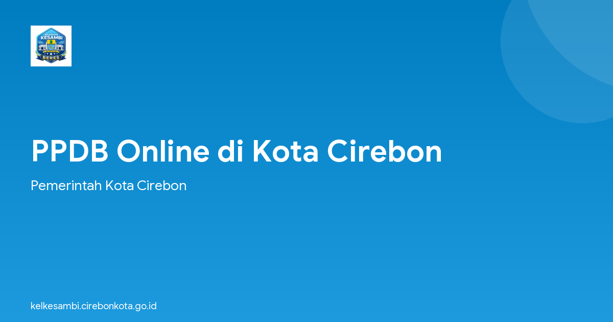 PPDB Online di Kota Cirebon