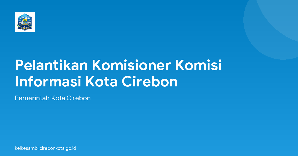 Pelantikan Komisioner Komisi Informasi Kota Cirebon