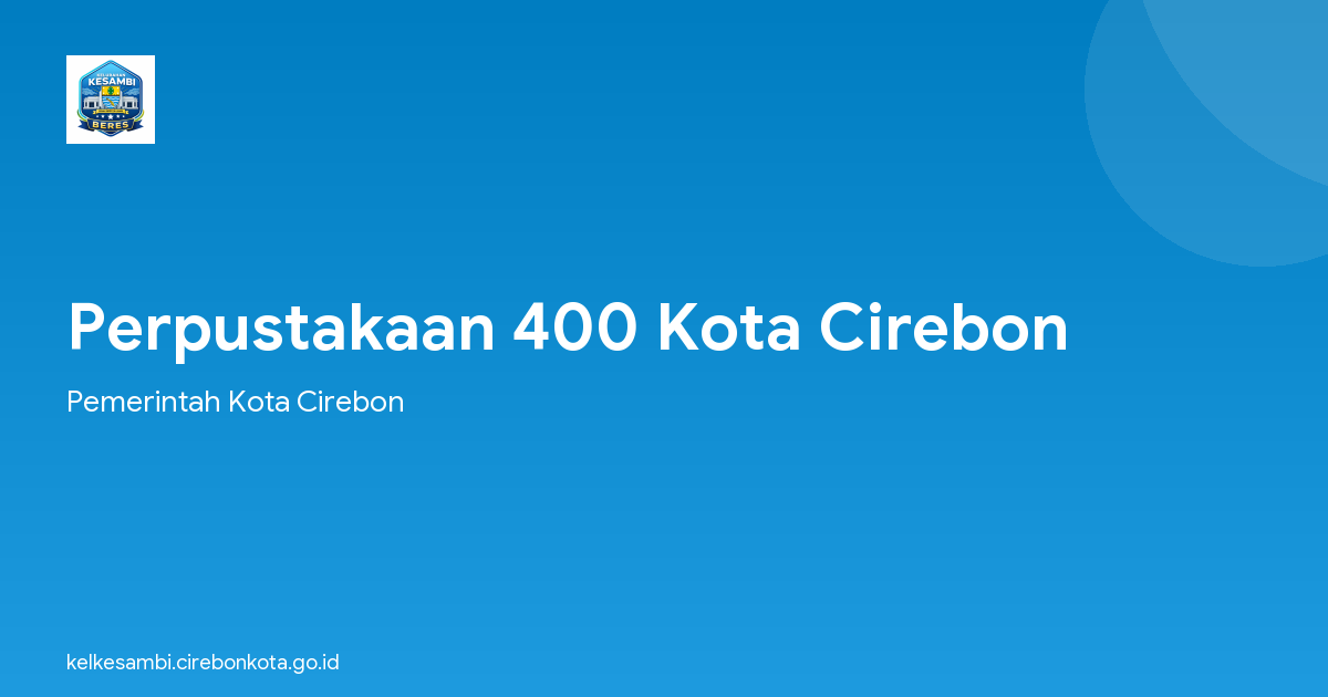Perpustakaan 400 Kota Cirebon