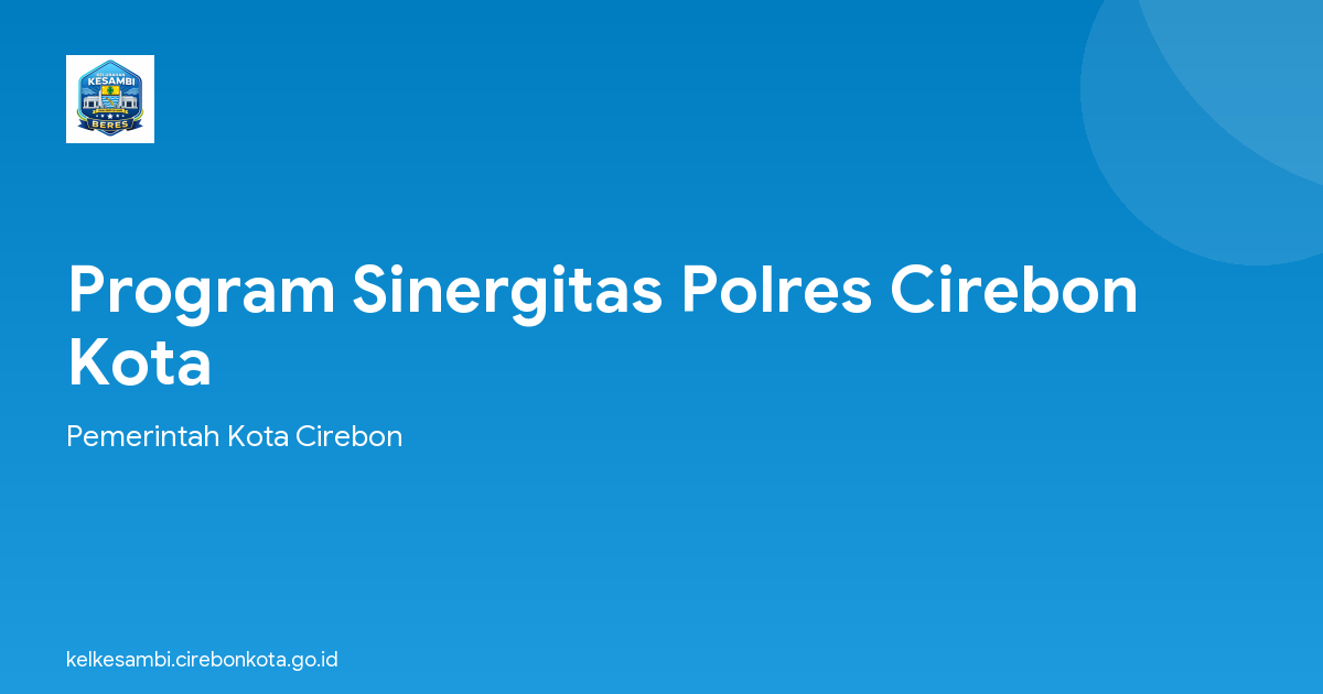 Program Sinergitas Polres Cirebon Kota