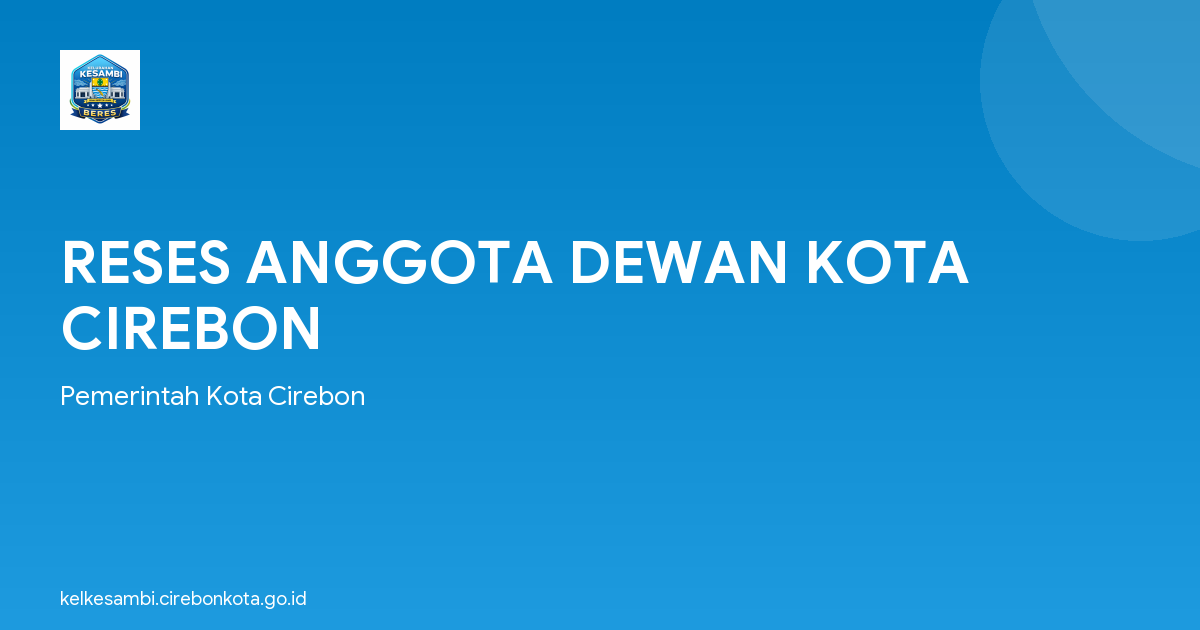 RESES ANGGOTA DEWAN KOTA CIREBON