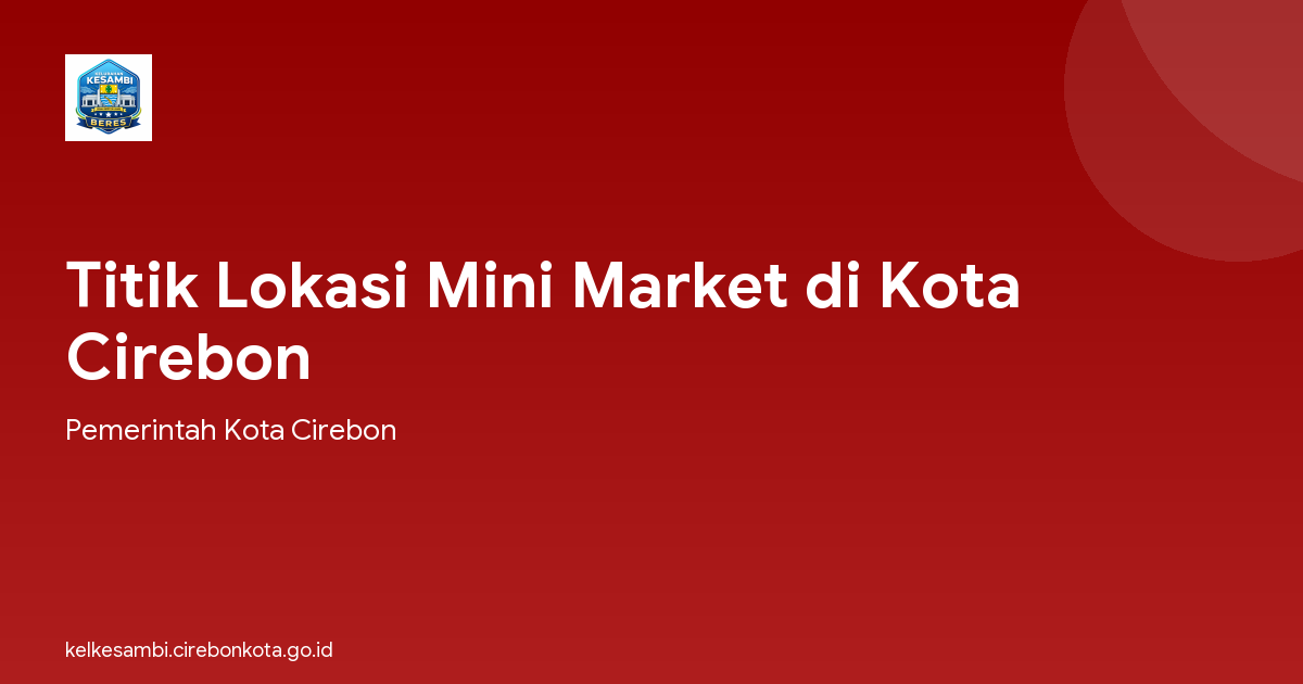 Titik Lokasi Mini Market di Kota Cirebon